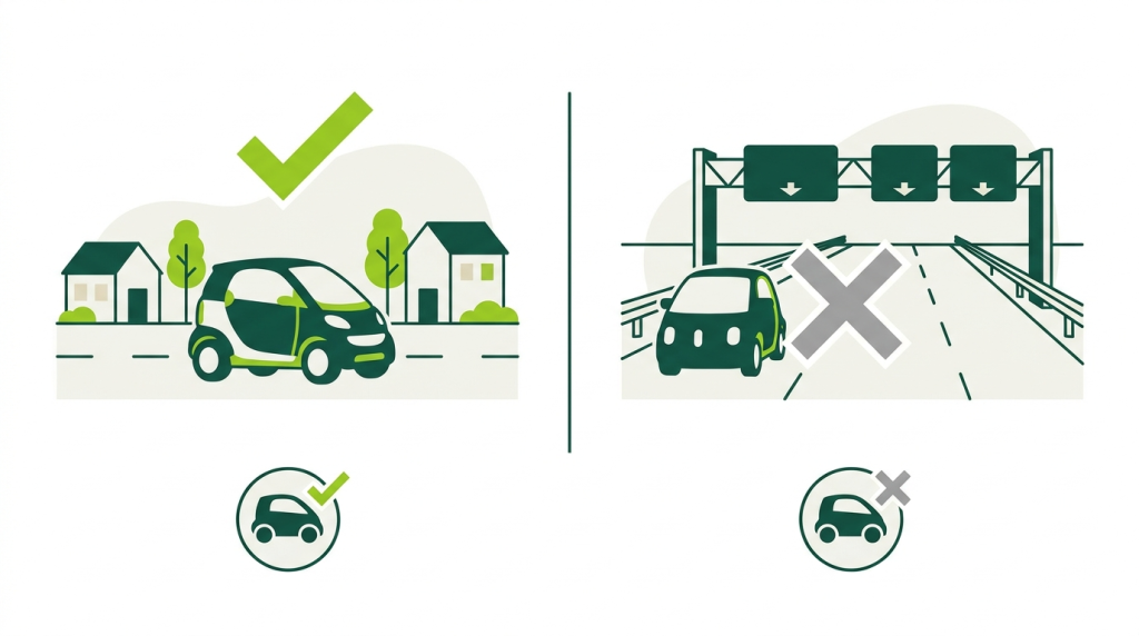 voiture sans permis : Les axes interdits aux quadricycles légers