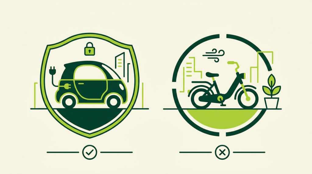 voiture sans permis : Sécurité : habitacle fermé contre deux-roues